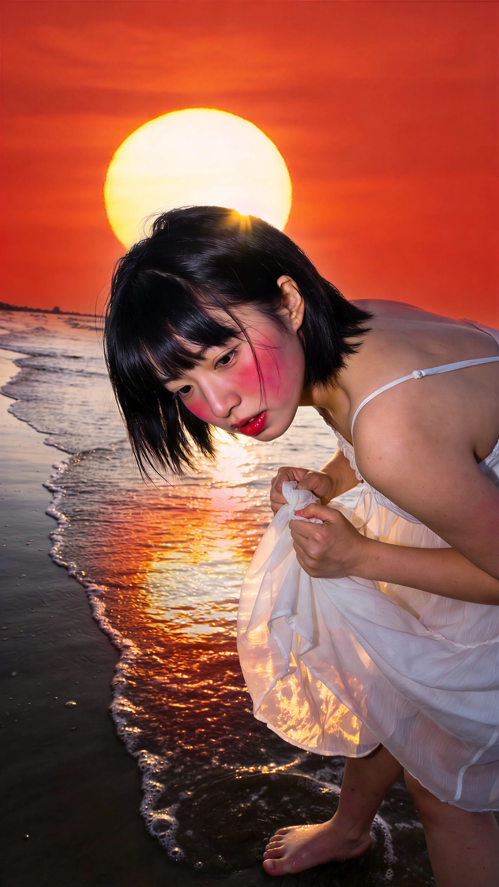 She Looked Back at Sunset