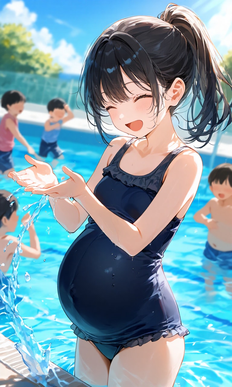 子供っぽい水着