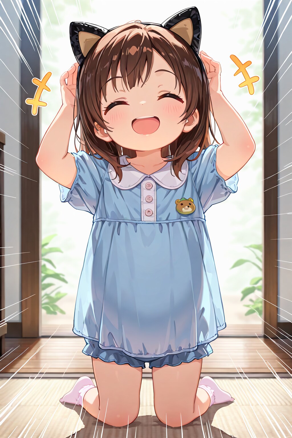 ケモミミカチューシャのせてみた