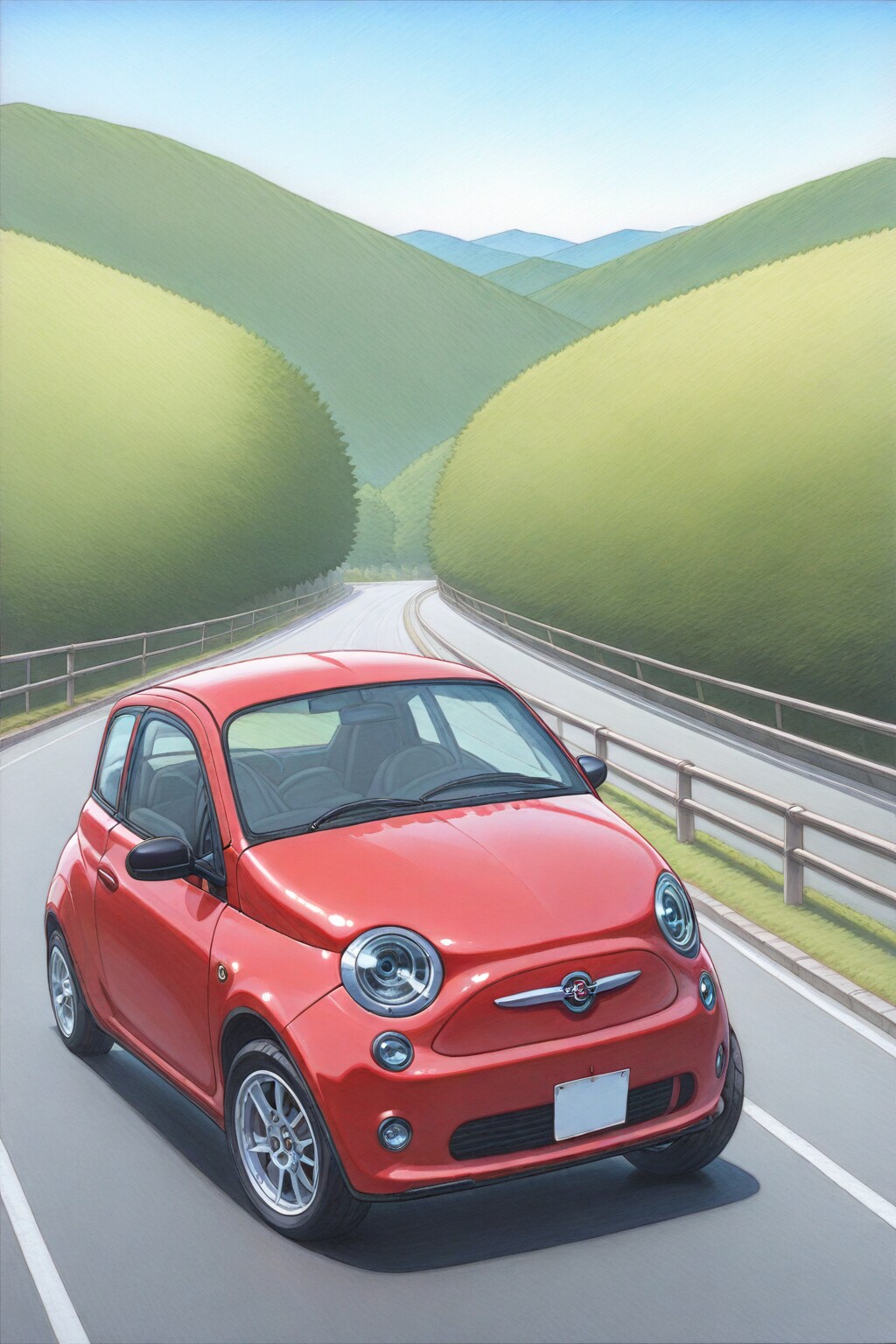 AURA  赤いイタリア車