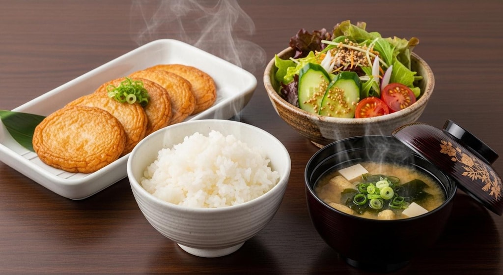 摩訶不思議食堂のさつま揚げ定食