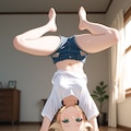 逆立ちに挑戦っす 4枚目