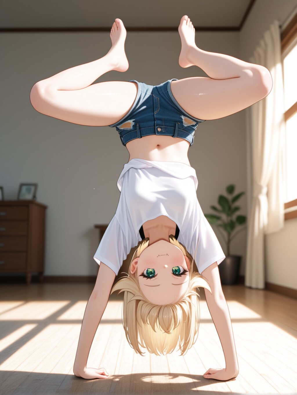 逆立ちに挑戦っす