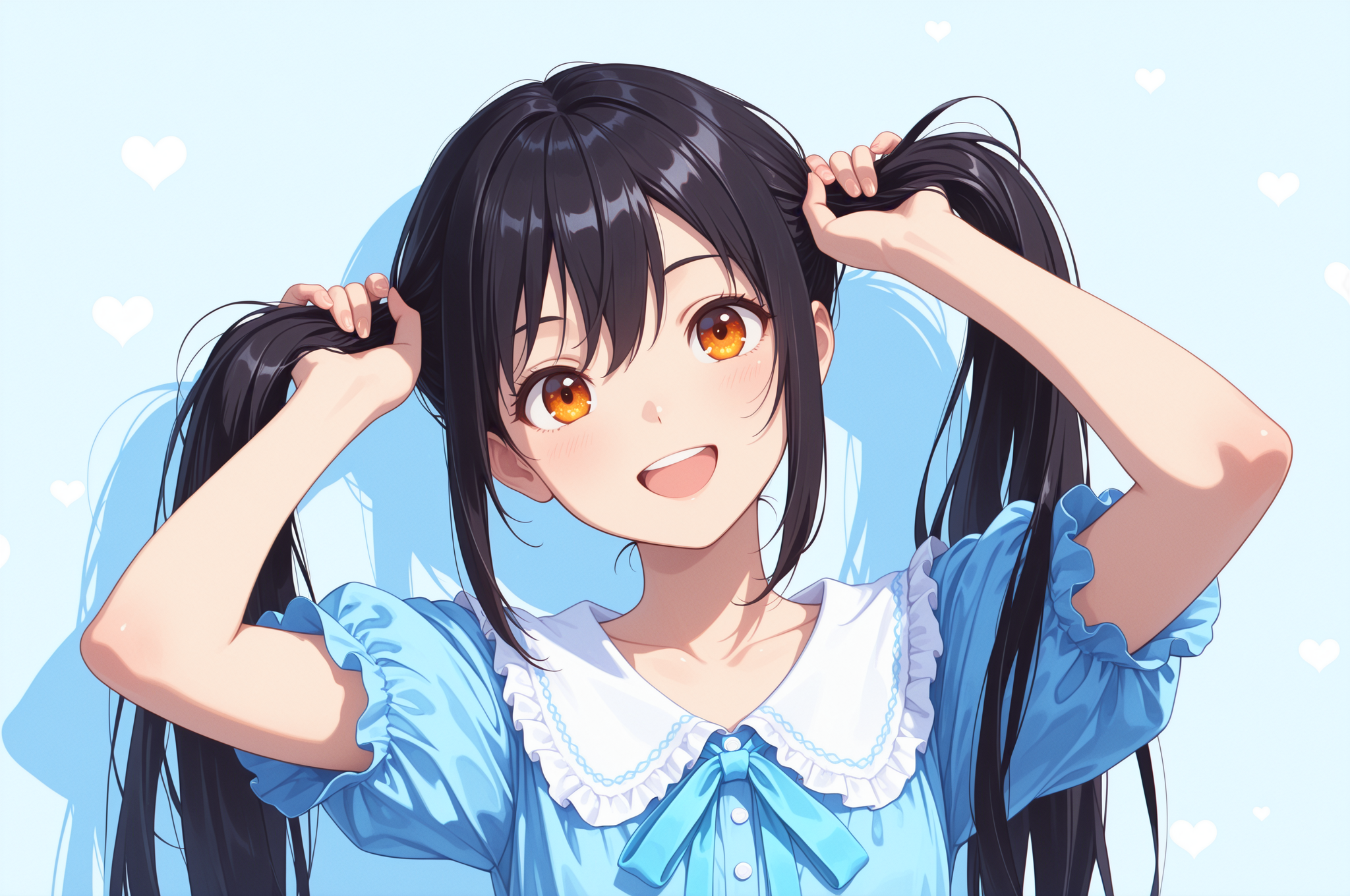 手ツインテ！