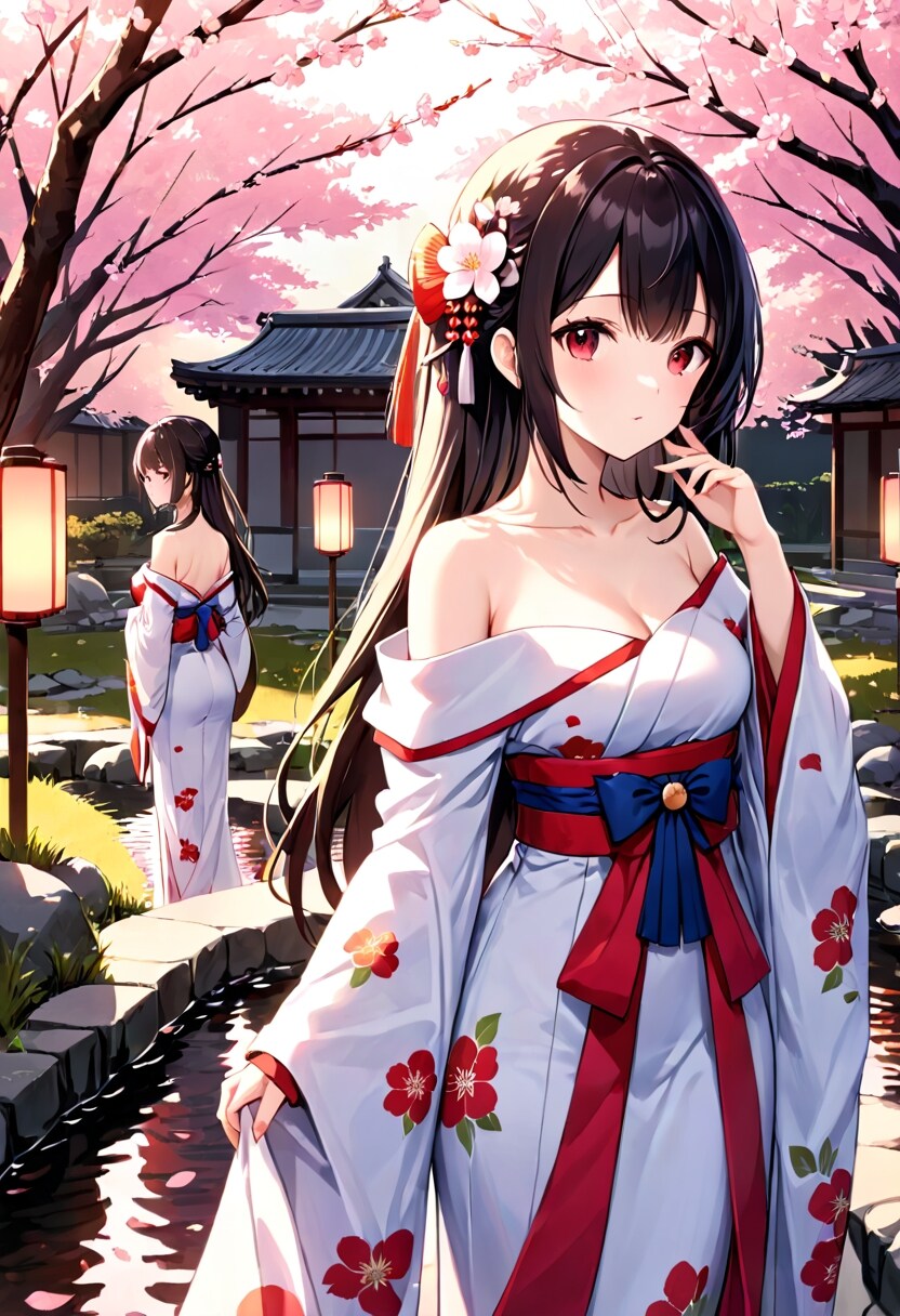 浴衣（オフショルダー）