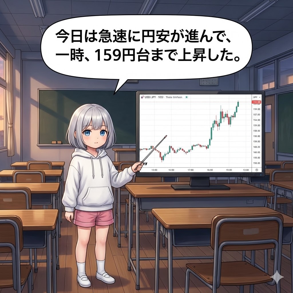 ドル円が一時、159円台まで上昇 | の人気AIイラスト・グラビア