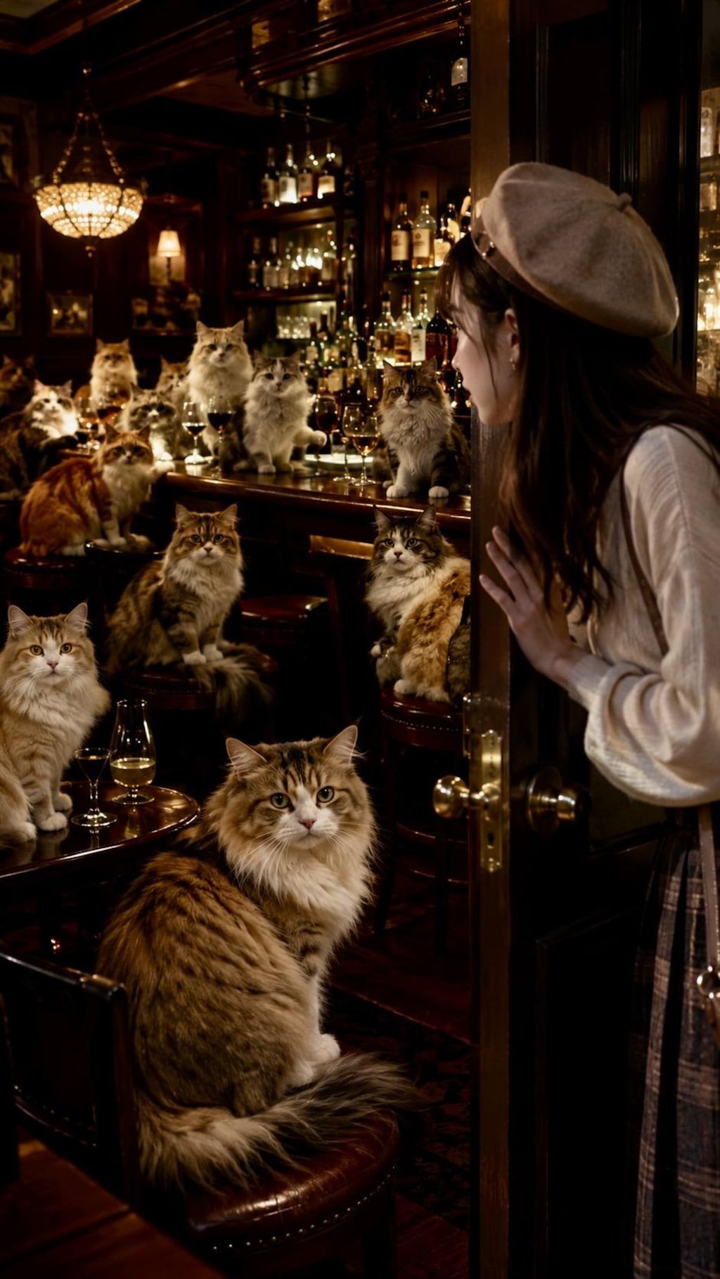 Barの中は猫だらけ