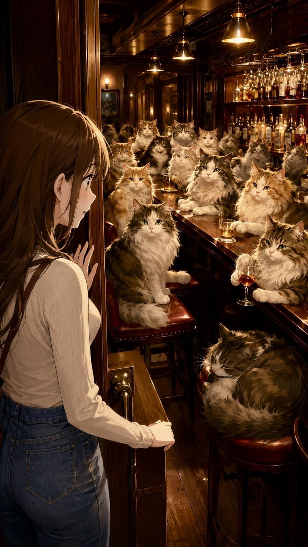 Barの中は猫だらけ
