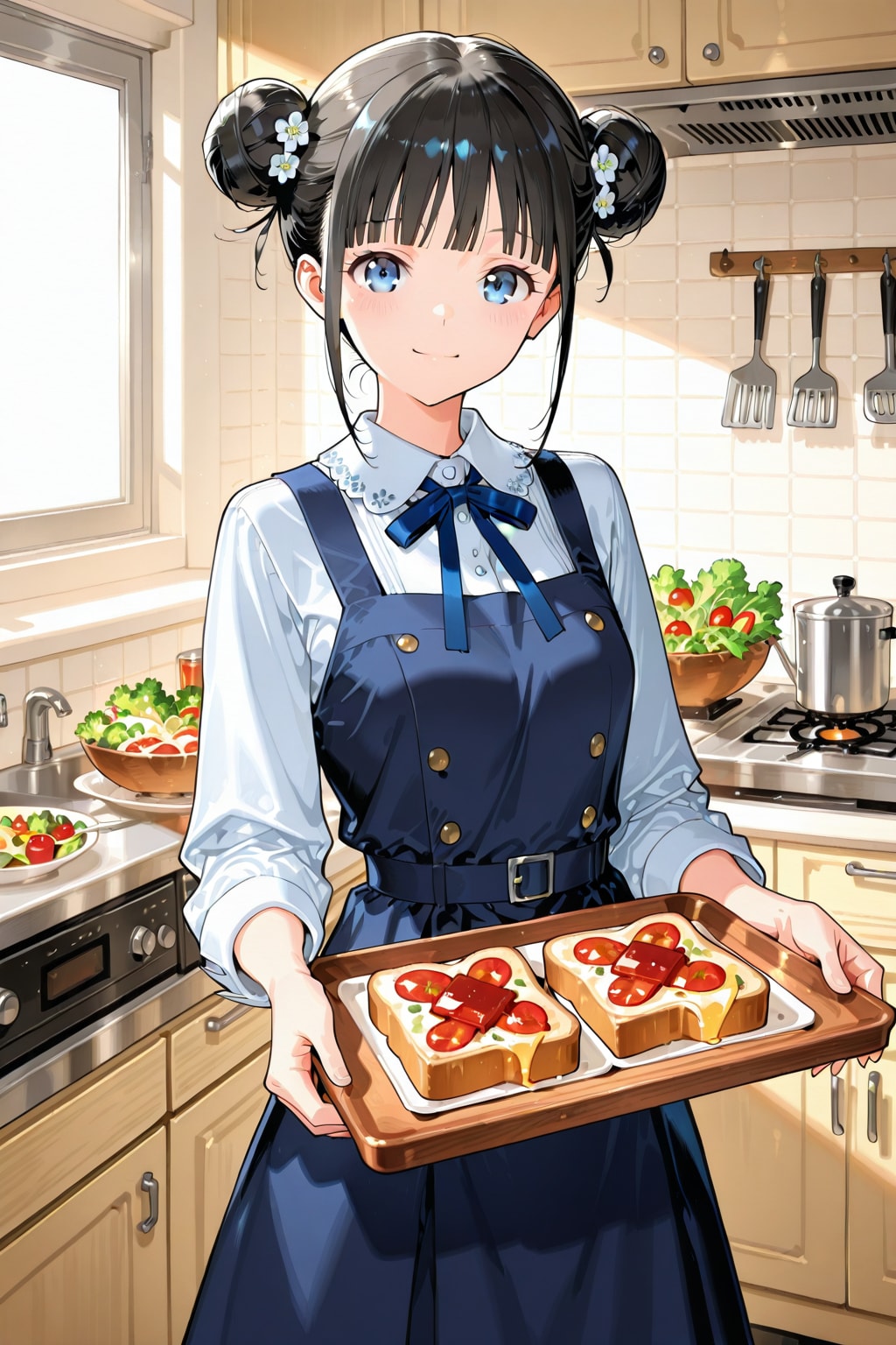 おだんごちゃん🍡✨と朝ごはん🍚✨　4/16 | の人気AIイラスト・グラビア