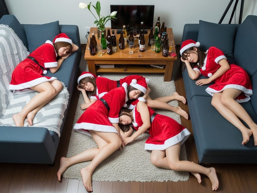 打ち上げは宅呑みに移行したが、死屍累々になり朝を迎えた…。