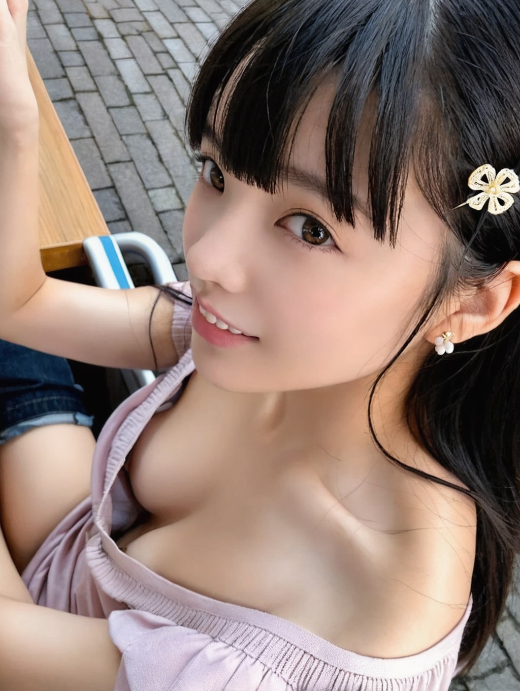 胸ちらJD
