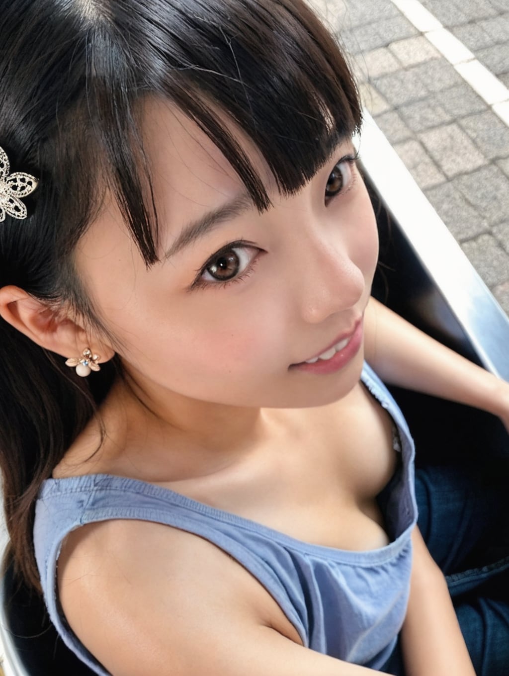 胸ちらJD