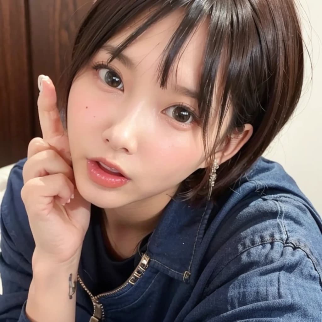 黒髪ボブの美女５