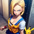 セーラームーンとドラゴンボール(18号)とピカチュウのコラボ 11枚目