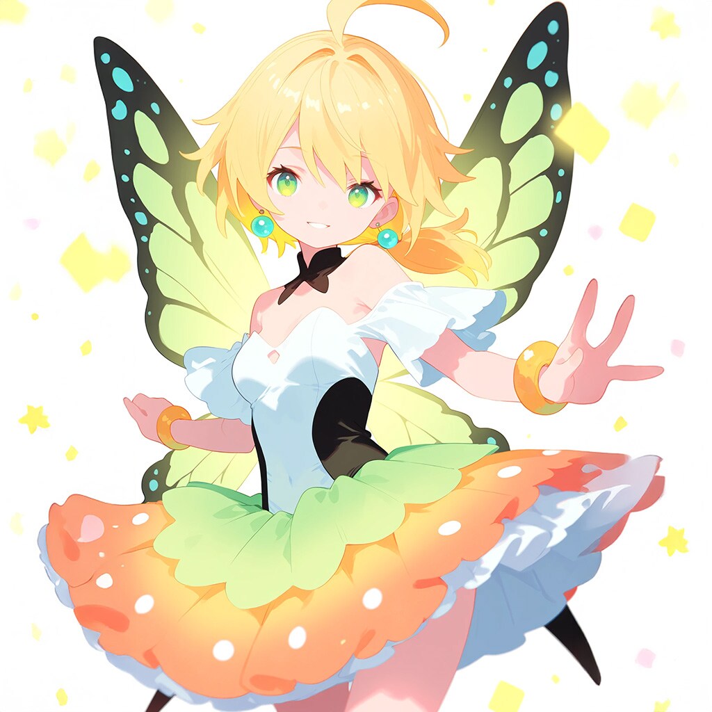 バタフライドレスb | の人気AIイラスト・グラビア