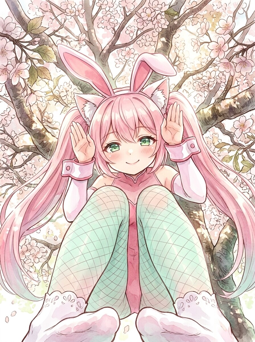 ももツイぴょん。桜