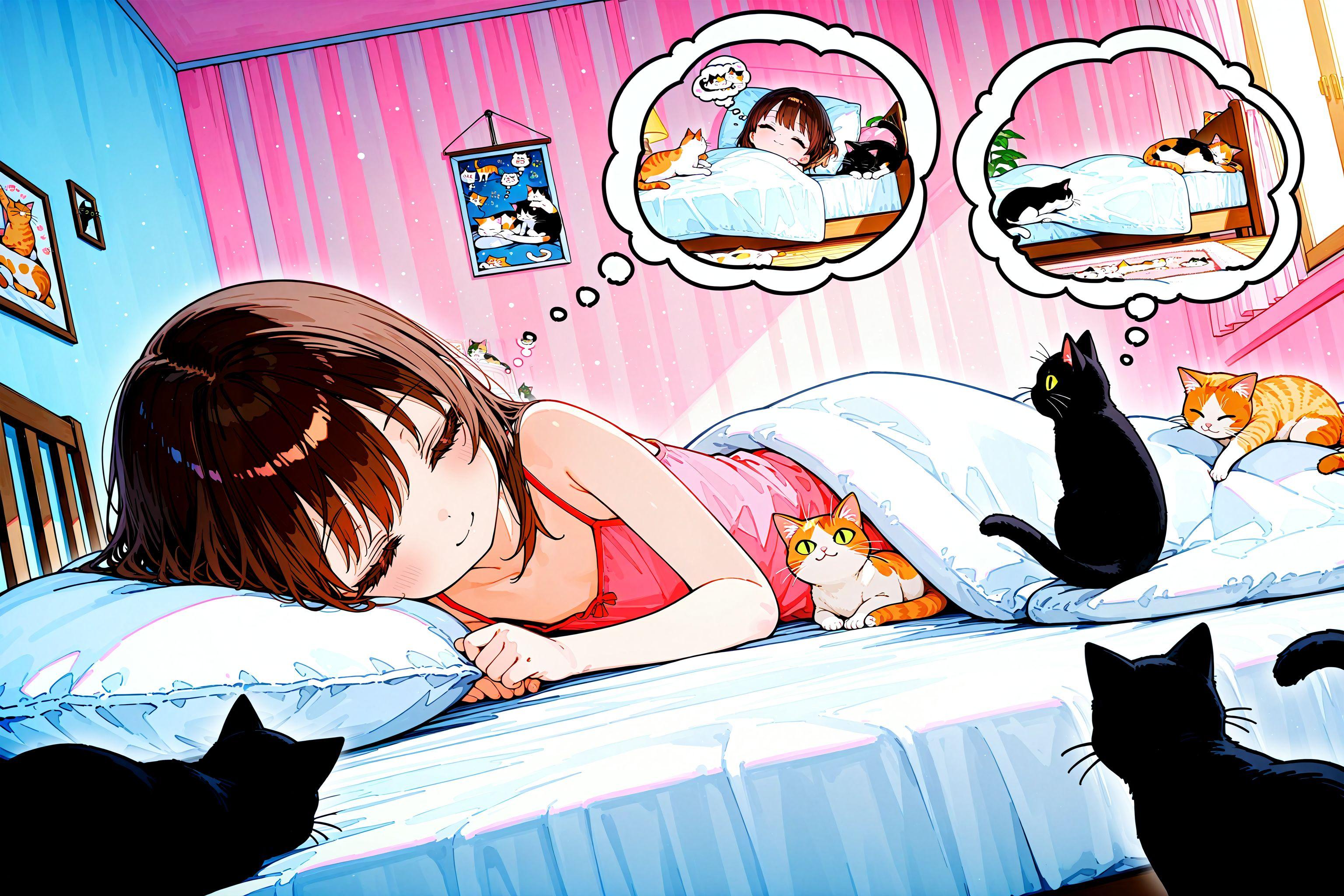 猫にまみれ猫の夢をみる