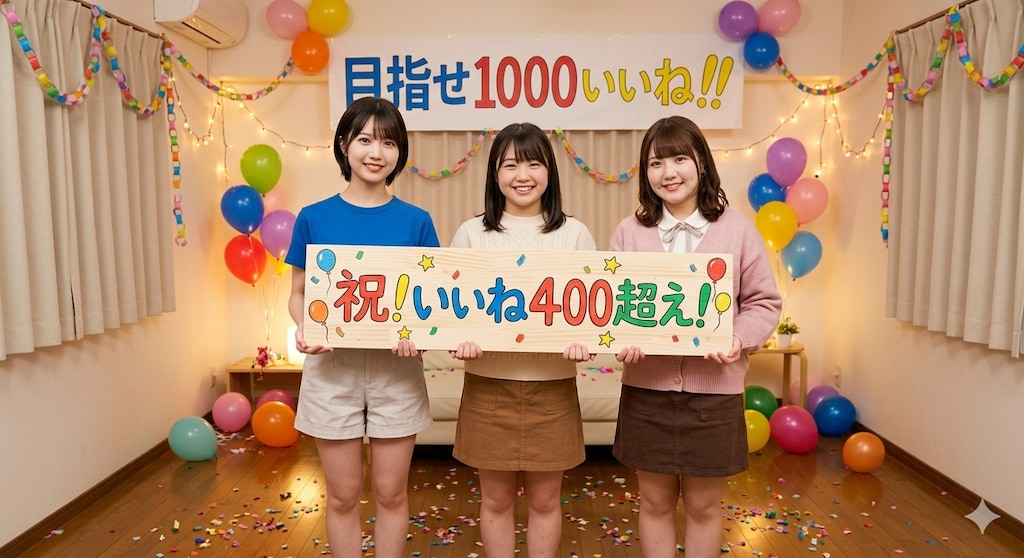 祝！いいね、400超え！