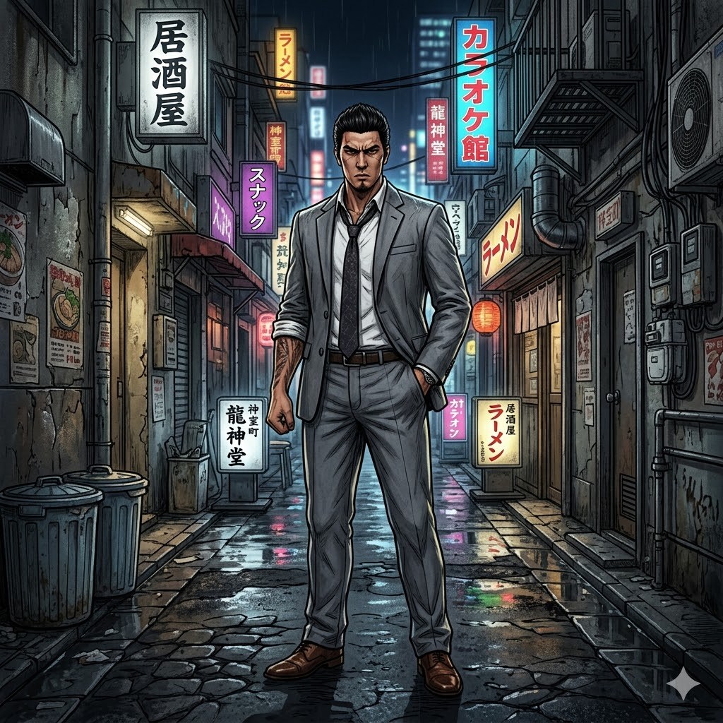 路地裏に立つ男