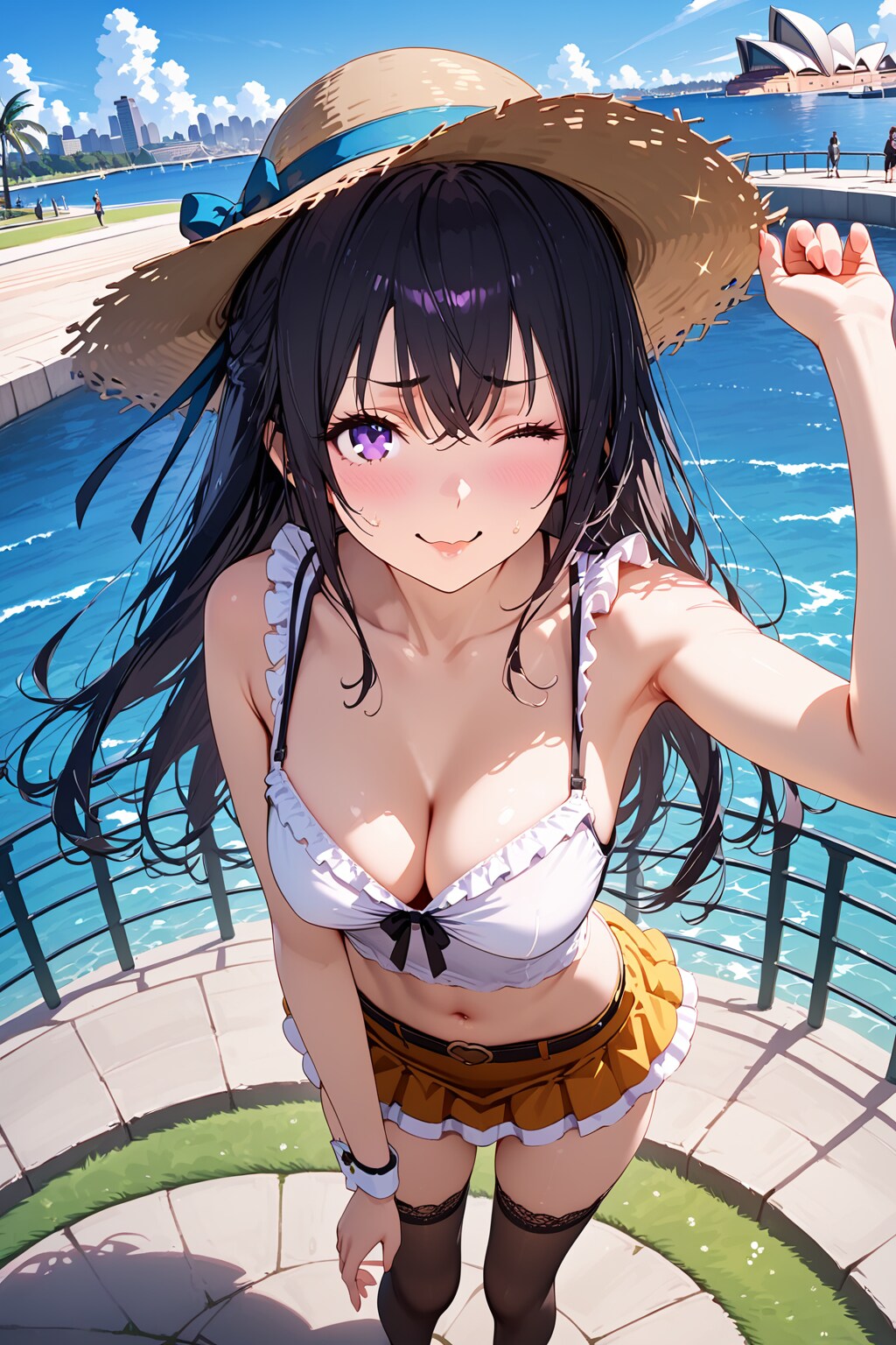 恥じらいウィンク