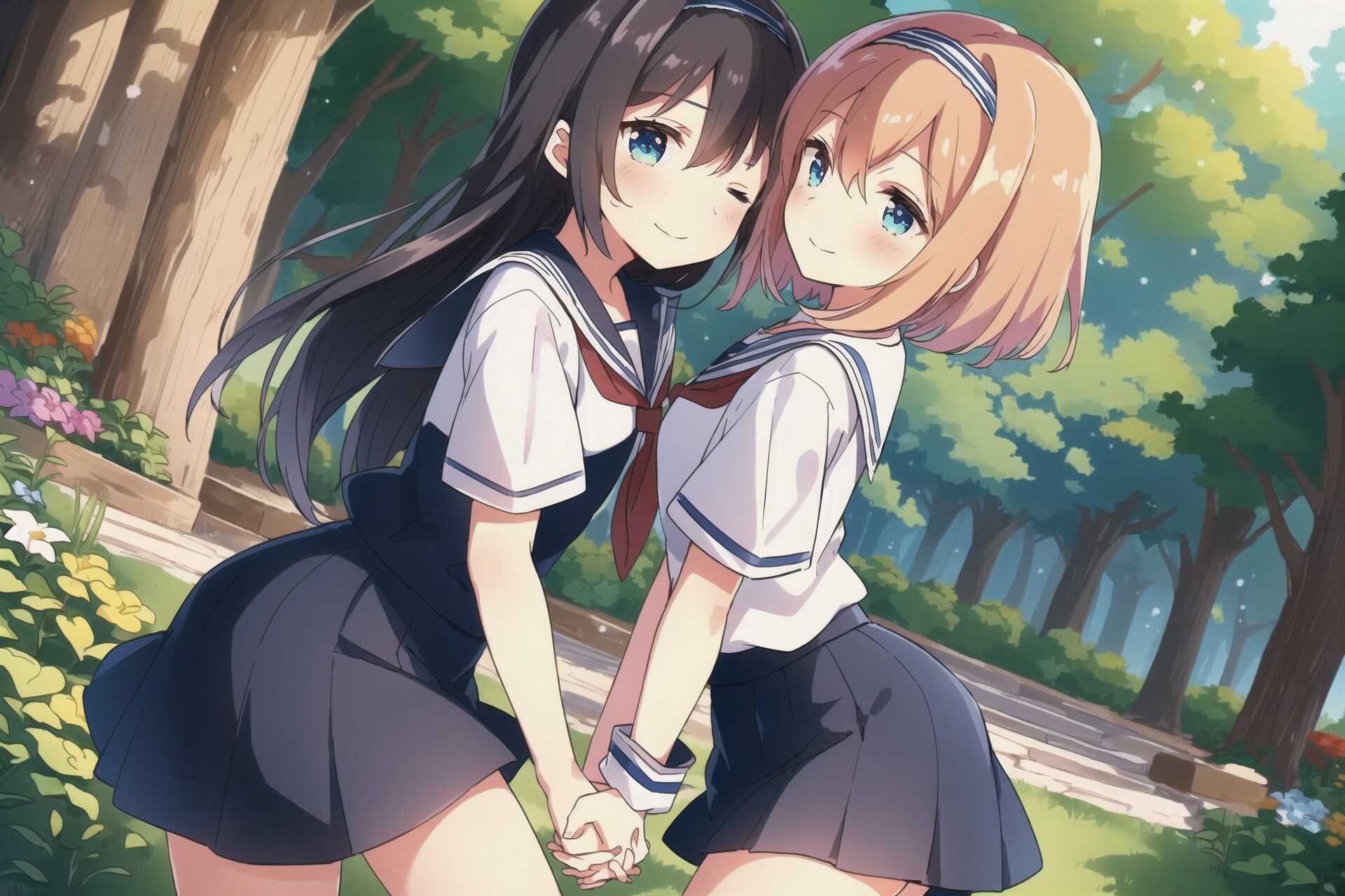 指を絡めて