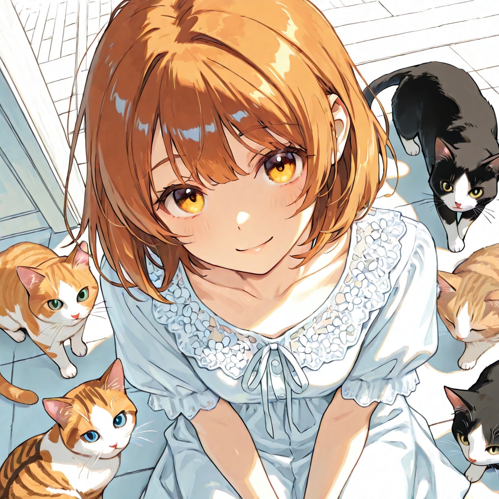 猫と少女 | の人気AIイラスト・グラビア