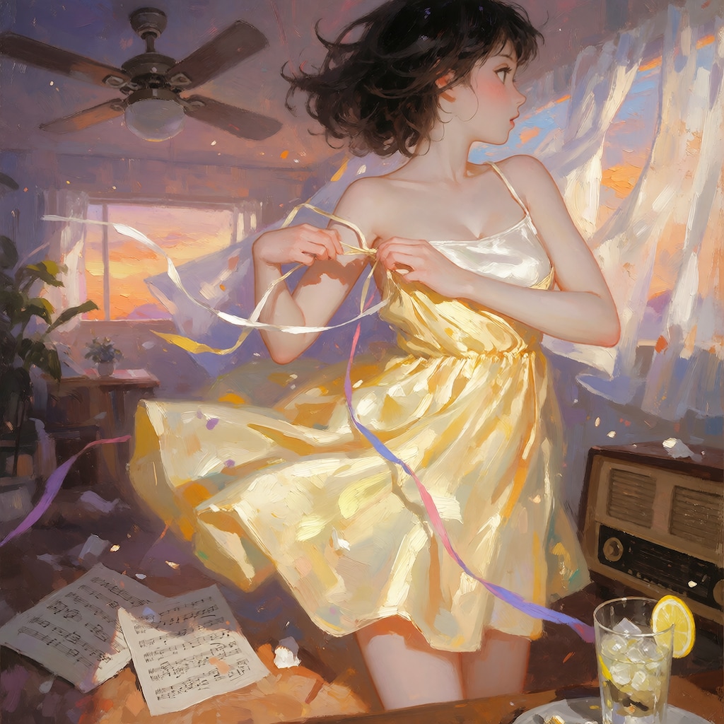夕暮れの部屋
