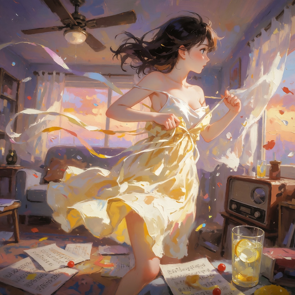 夕暮れの部屋
