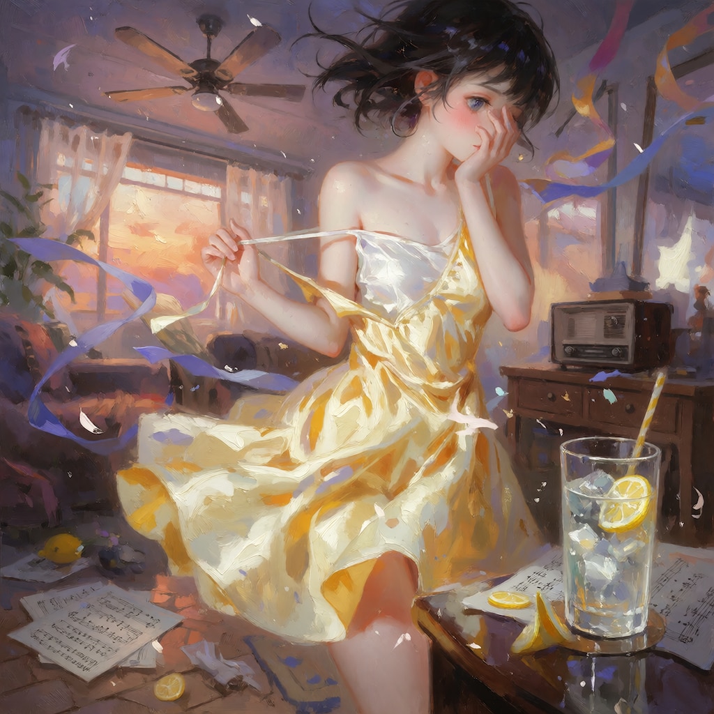 夕暮れの部屋