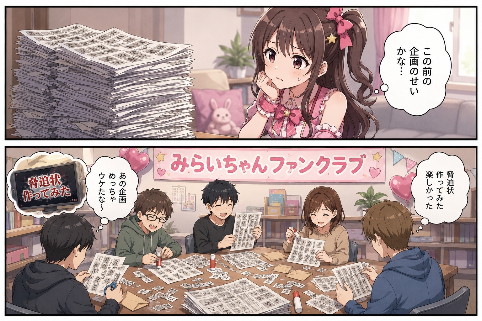 事件性しか感じられないファンレターの山 | の人気AIイラスト・グラビア