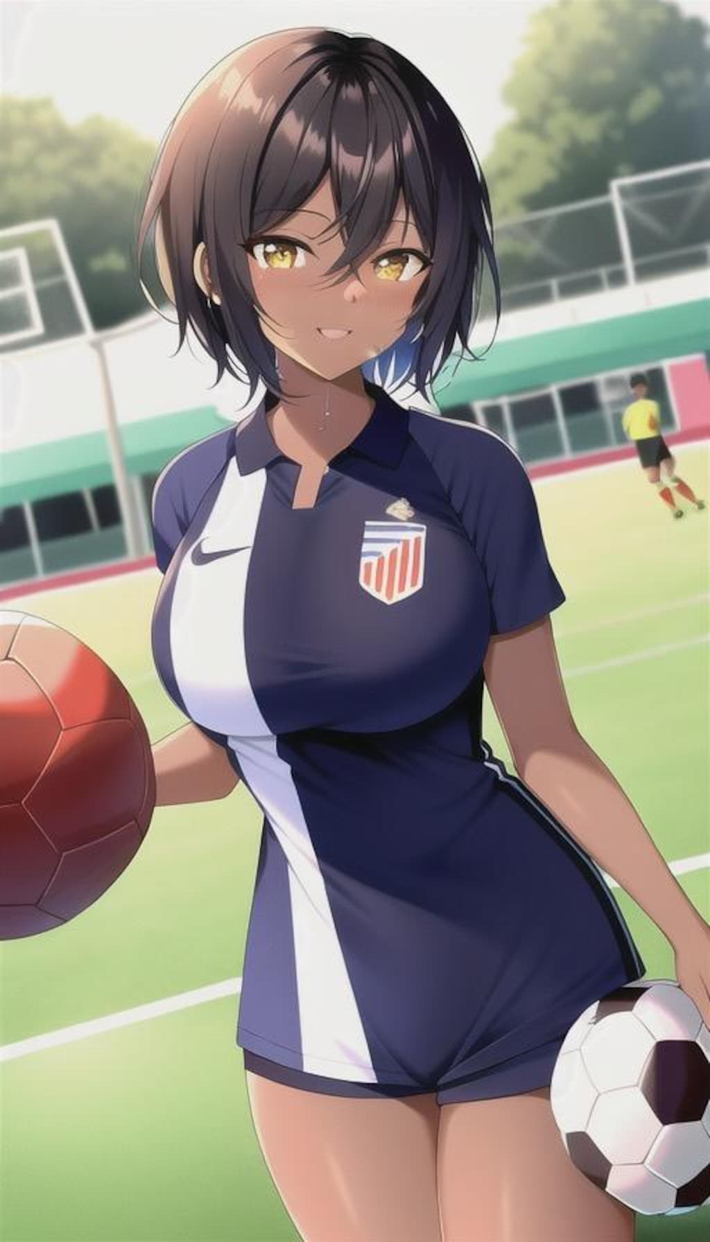 褐色スポーツギャル18（女子サッカー）