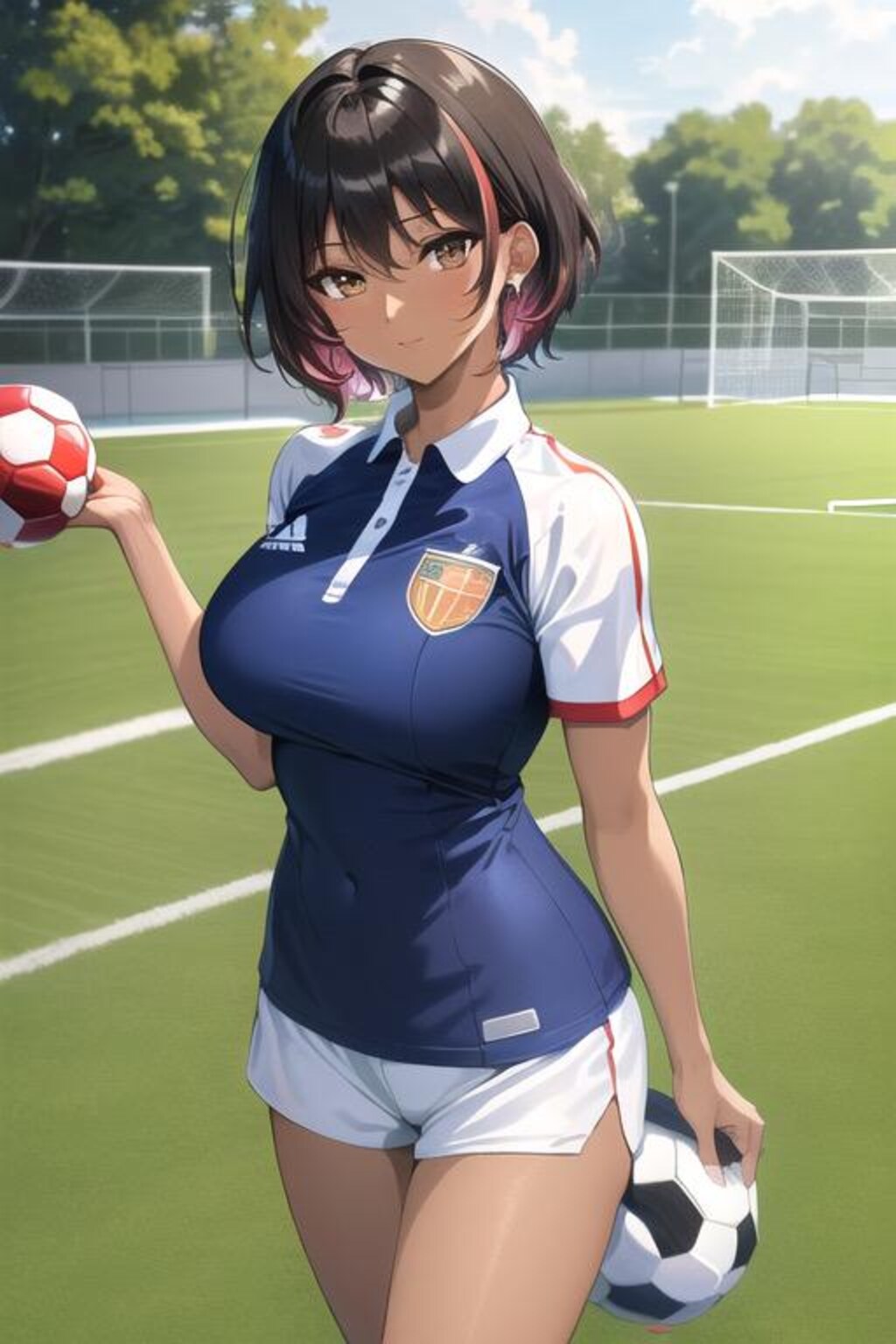褐色スポーツギャル18（女子サッカー）
