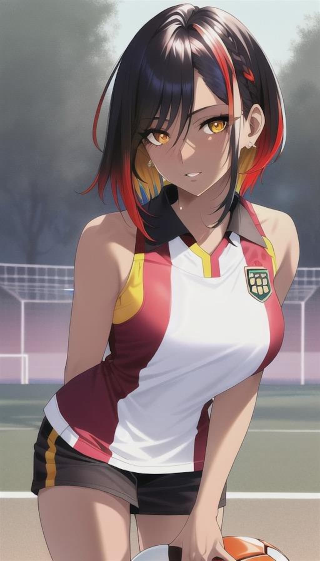 褐色スポーツギャル18（女子サッカー）