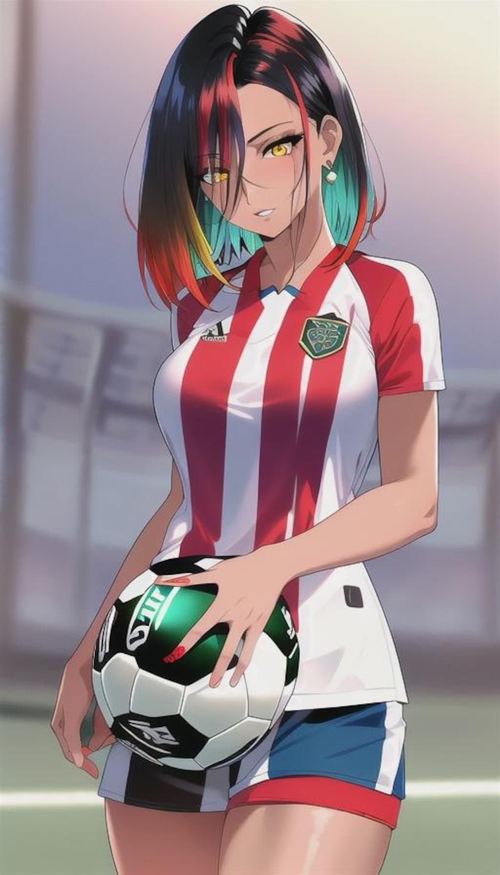 褐色スポーツギャル18（女子サッカー）