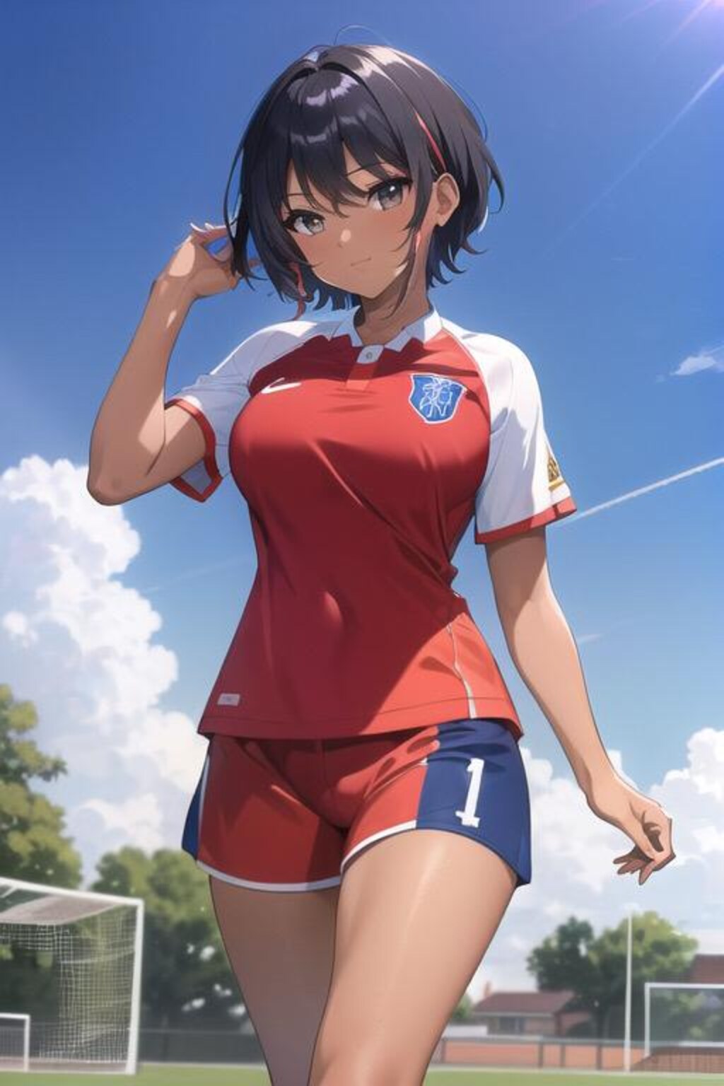 褐色スポーツギャル18（女子サッカー）