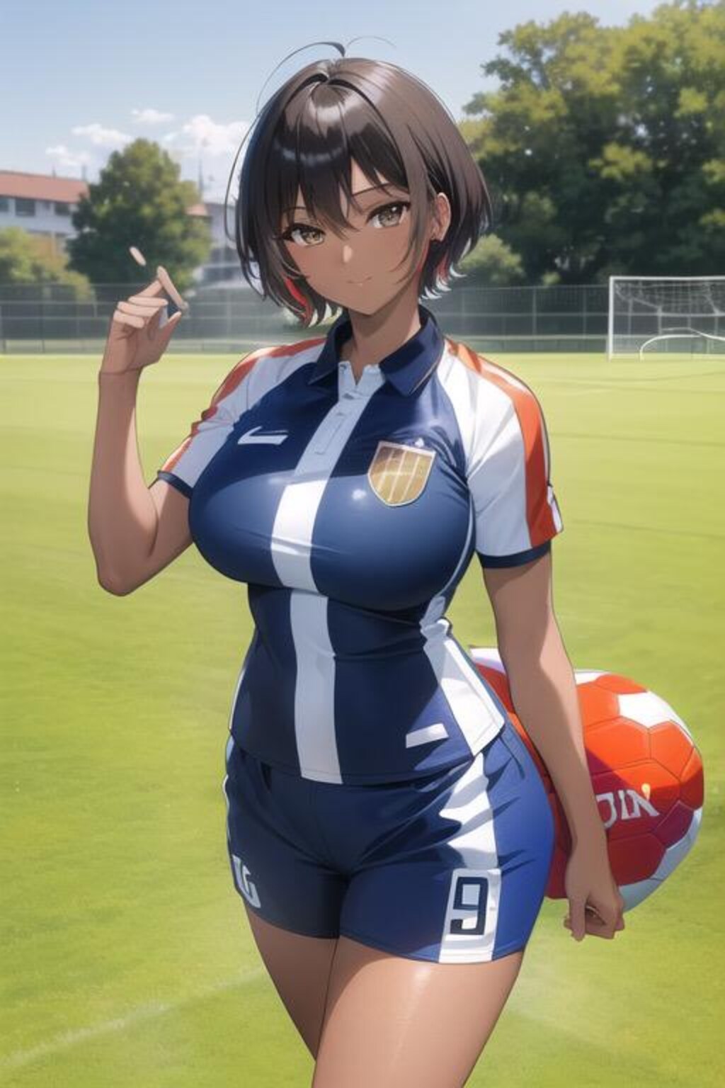 褐色スポーツギャル18（女子サッカー）
