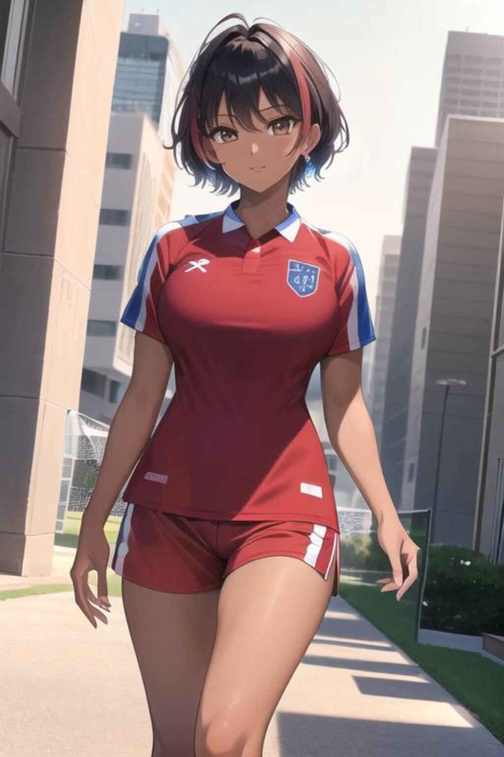 褐色スポーツギャル18（女子サッカー）