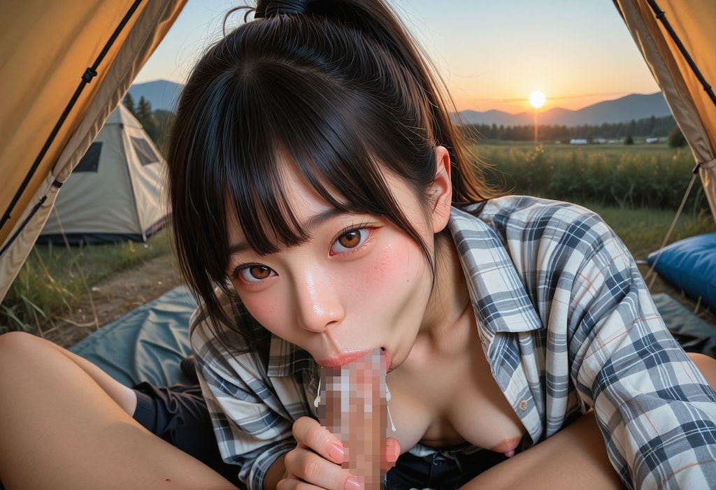 山ガールのフェラ3