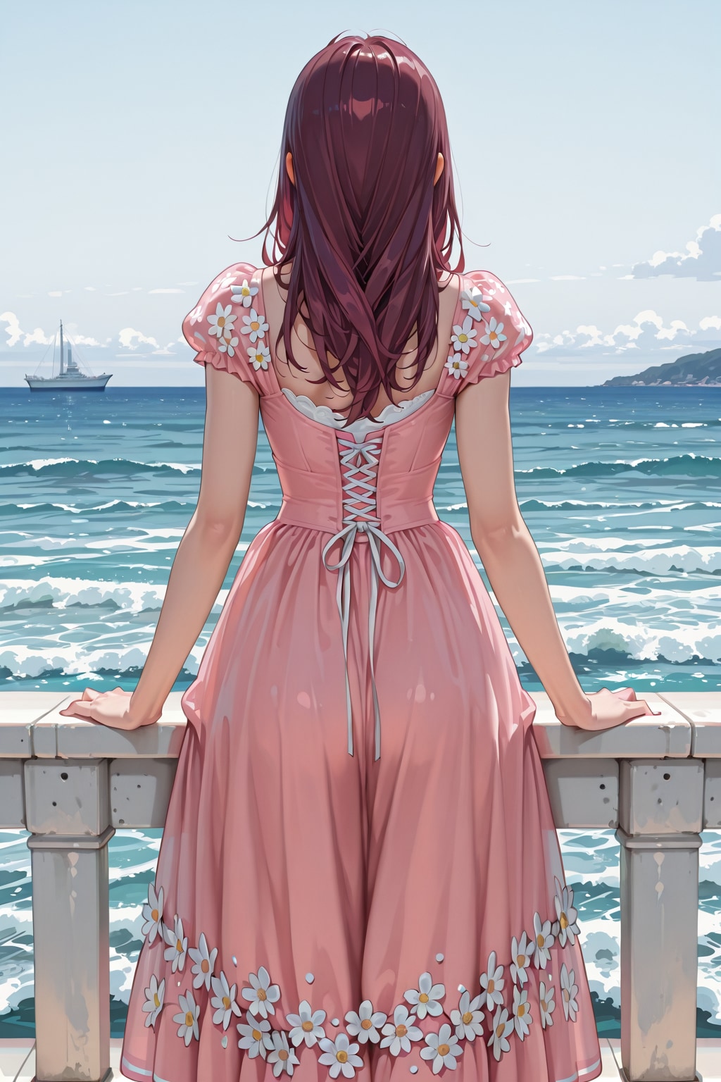 海を見る少女 | の人気AIイラスト・グラビア