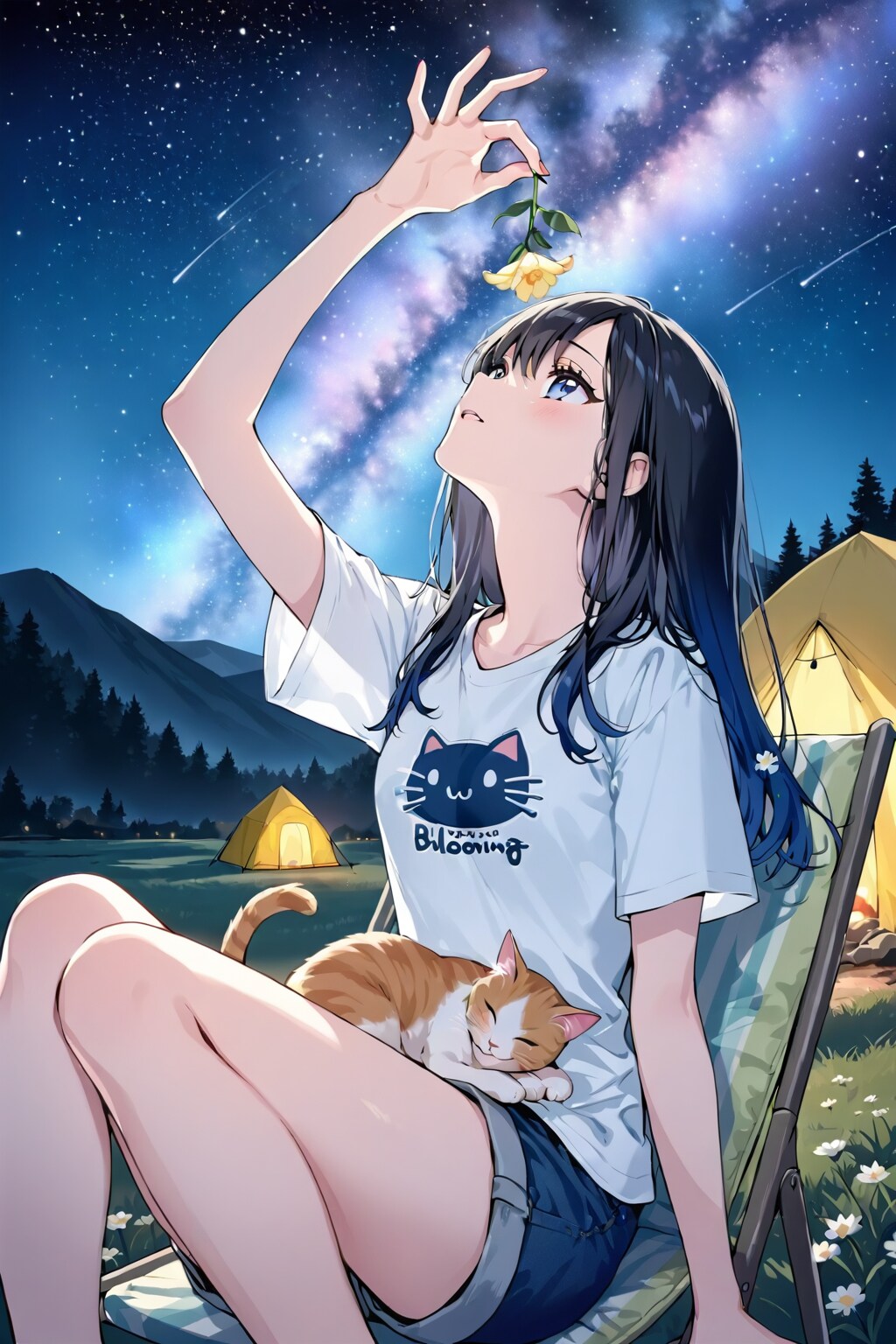 猫とキャンプ