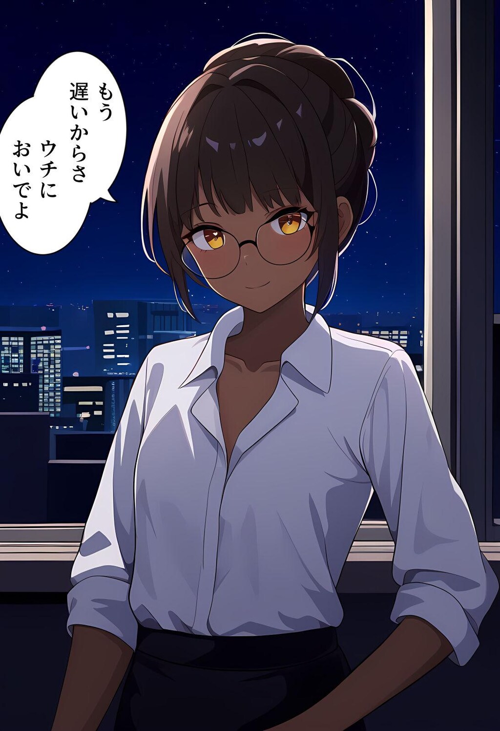 残業で遅くなったのを口実に後輩くんを連れ込む先輩ちゃんです