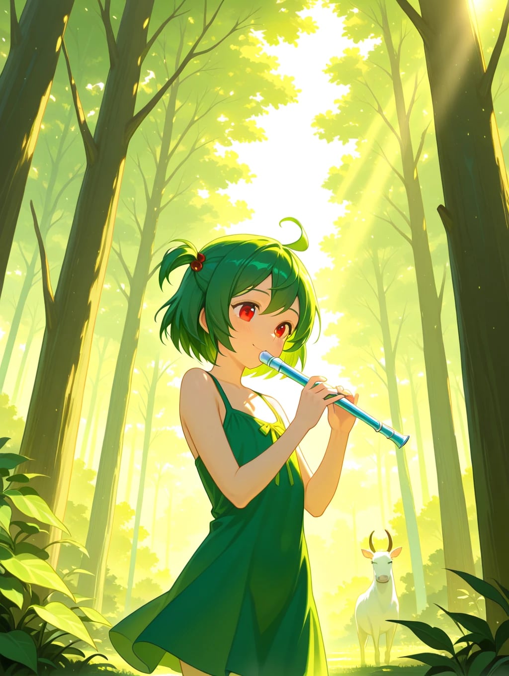 笛を吹くひなみちゃん