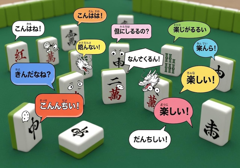 今日は麻雀牌を喋らせてみた