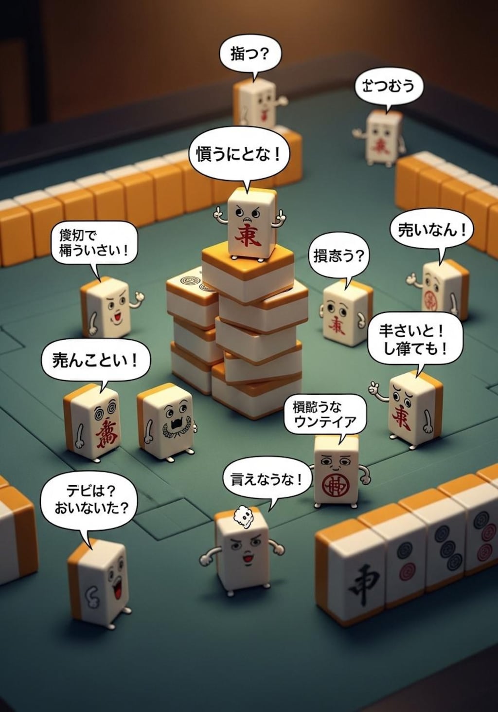 今日は麻雀牌を喋らせてみた