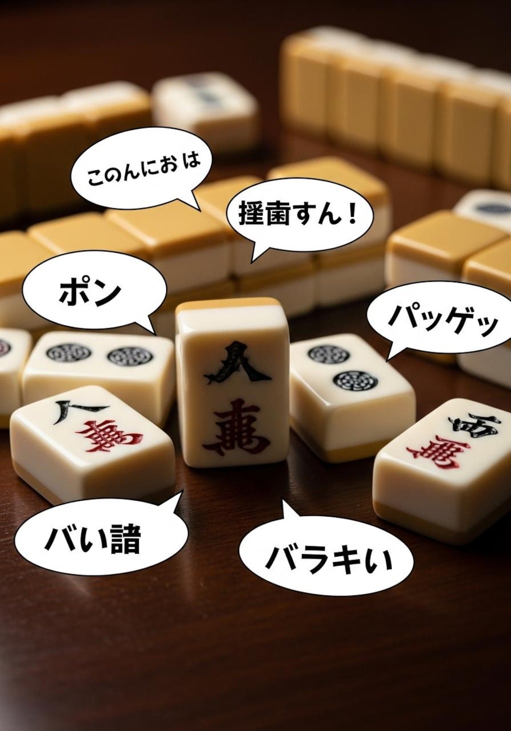 今日は麻雀牌を喋らせてみた