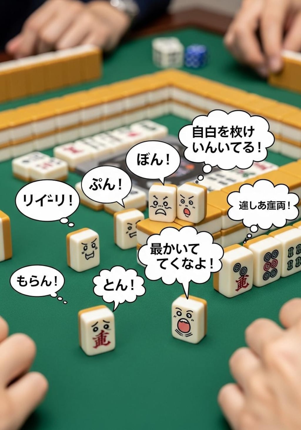 今日は麻雀牌を喋らせてみた