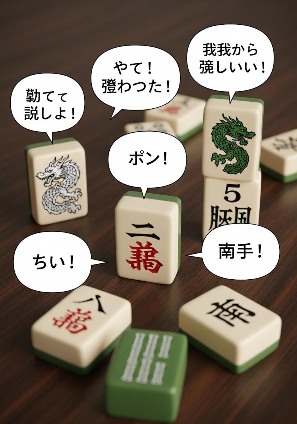 今日は麻雀牌を喋らせてみた