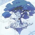 機械と融合した浮遊する樹木の設計図 7枚目