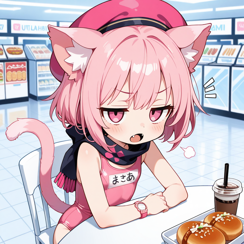 スク水モールでお食事中