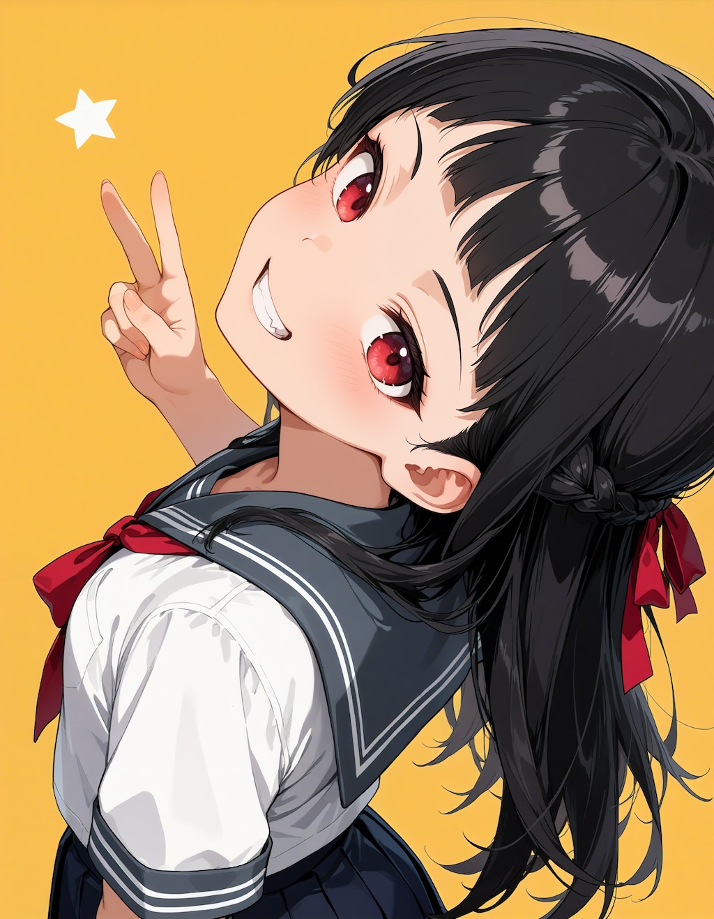 黒髪少女之図